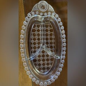 Elegant Clear Glass Divided Dish